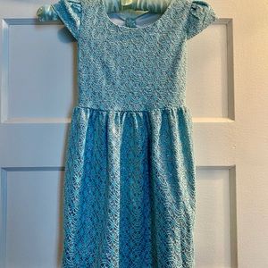 Formal Glitter baby blue dress (A line)